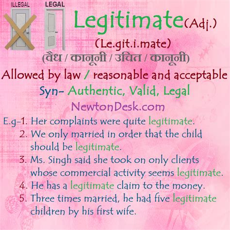 Legitimate Meaning .